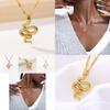 Elegant Gold And Silver Alloy Snake Pendant Necklace For Women Fashion Accessory