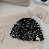 Versatile Sequined Knit Beanie and Triangle Scarf Belt Set for Fashionable Winter Dressing