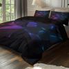 Cool Geometric Bed Three-Piece Quilt Cover Metal Pattern Digital Printing Bedding Set