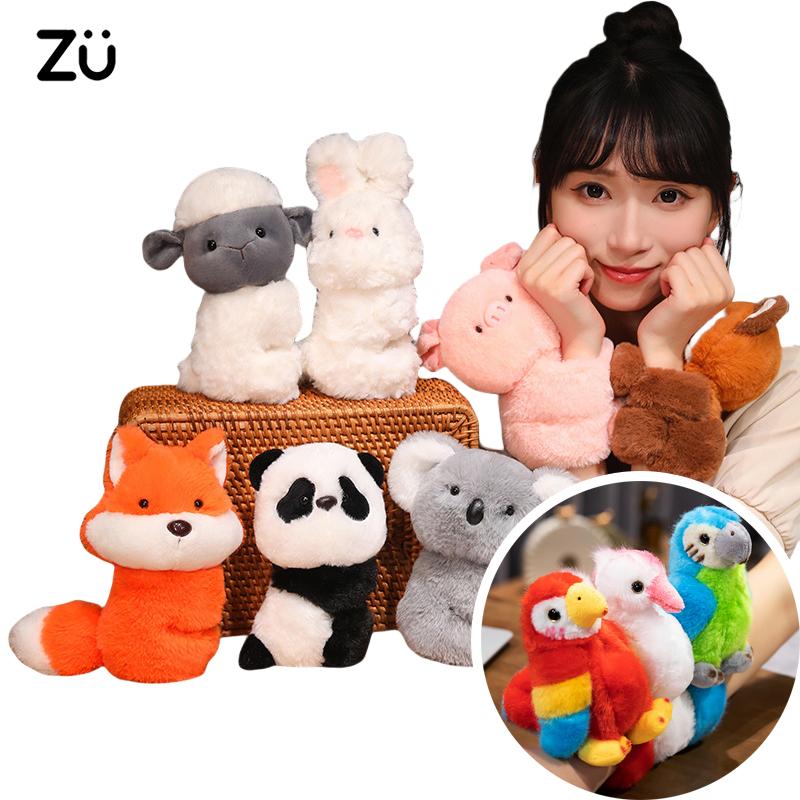 20cm Süßes Klatscharmband Tier-Armband Armband Schwein Fuchs Panda Waschbär Papagei Plüsch Handring Armband Weiche Spielzeuge Kreatives Geschenk