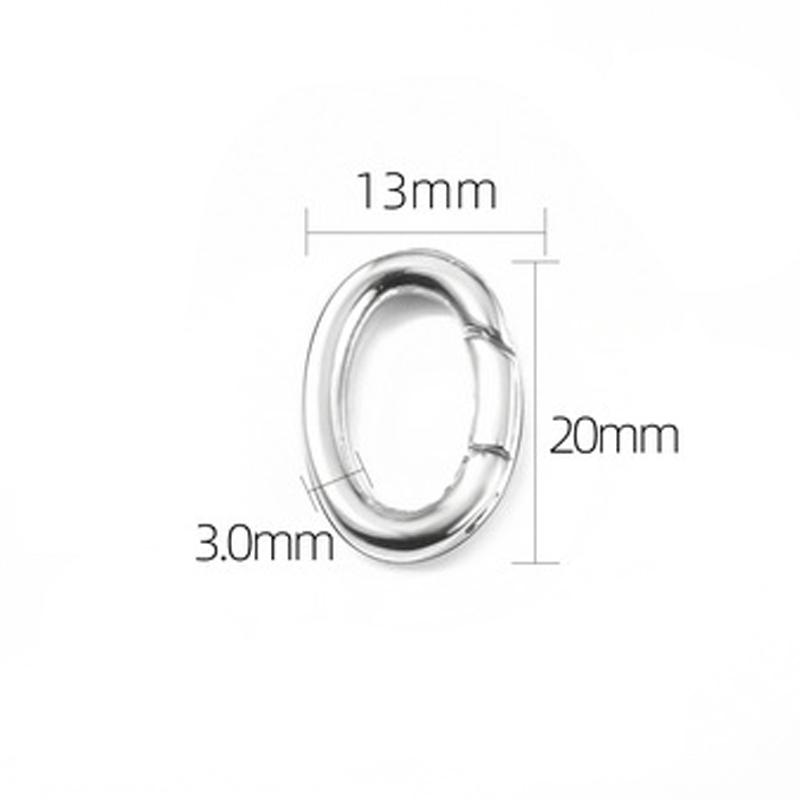 2pcs/1pc Stainless Steel Spring Lobster Clasp Oval Clasp for Keychain Keyring Carabiner Key Holder Jewelry Making DIY No Fade