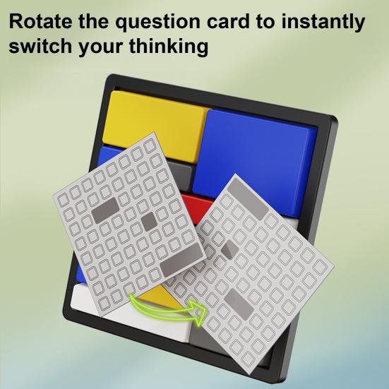 1/2Pcs Logic Puzzle Brain Teaser Game 88 Challenges 4 Difficulty Levels Portable Kids Adults Logic Thinking Training Educational Puzzle Board Game