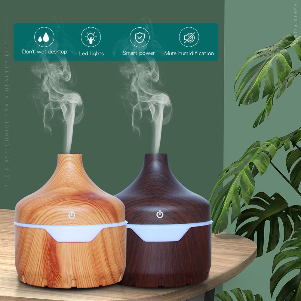 USB Charging Air Humidifier Large Capacity Wood Grain Home Air Purifier for Home Office