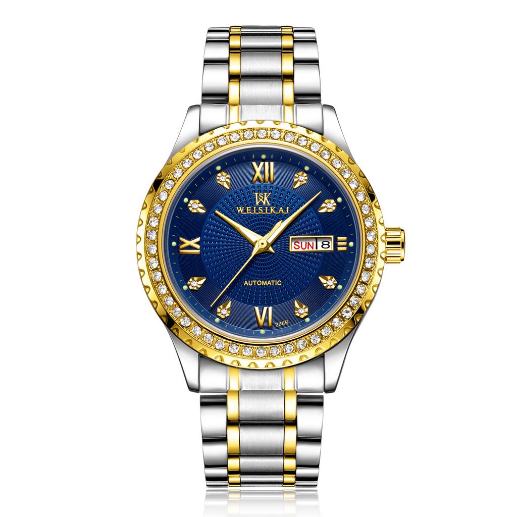 WEISIKAI 286B Männer Uhren Neue TOP Marke Luxus herren Uhr Mit Box Wasserdicht Leucht Kalender Automatische männer Mechanische Uhren