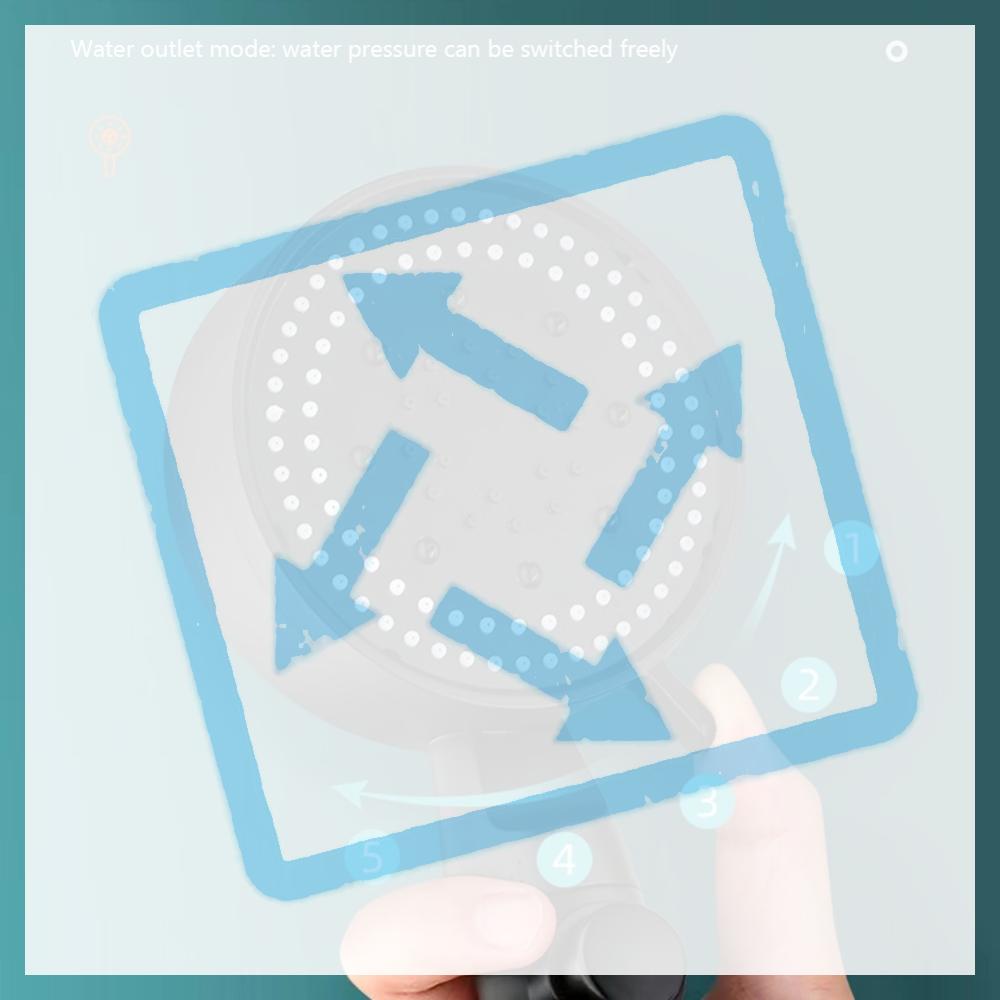 5 Modes Adjustable Shower Head ABS Spa Shower Head for Home Bathroom Accessories