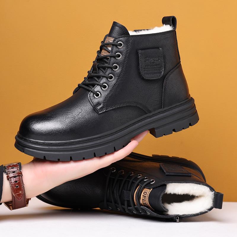 2024 Herbst/Winter Herren Big Head Baumwolle Schneestiefel mit Samtfutter - Warme Martin Arbeitsstiefel