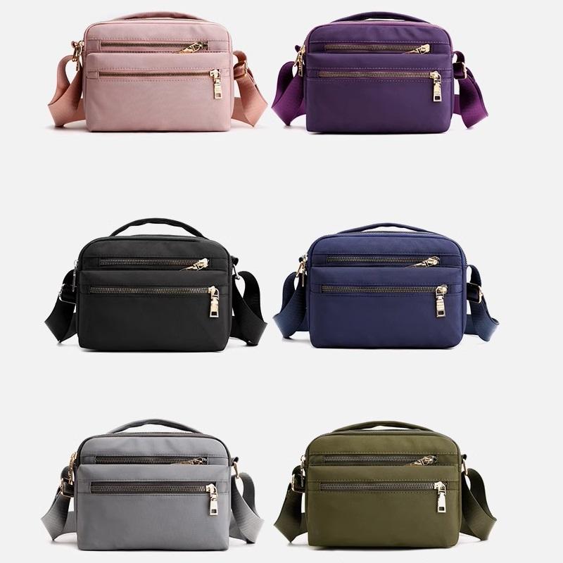 Female Casual Waterproof Nylon Shoulder Bags  Small Crossbody Messenger Bag Purse Female Multi-pocket Handbag Pouch