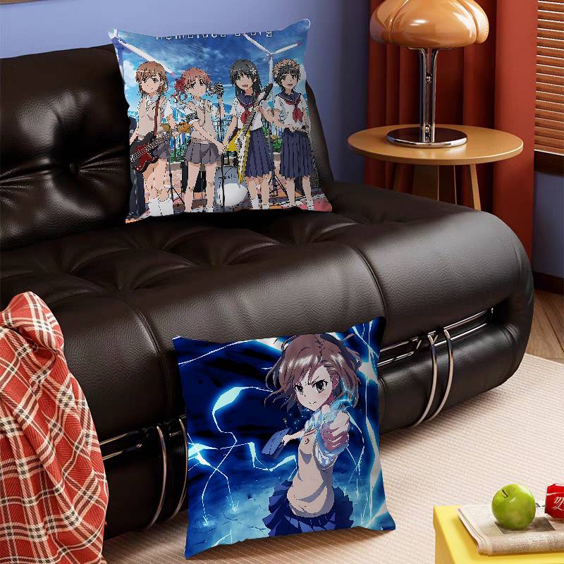 A-A Certain Scientific Railgun Stitch Lucky Dragon Pillow Cover Sofa Cushion Cover Home Room Decoration Children Gift