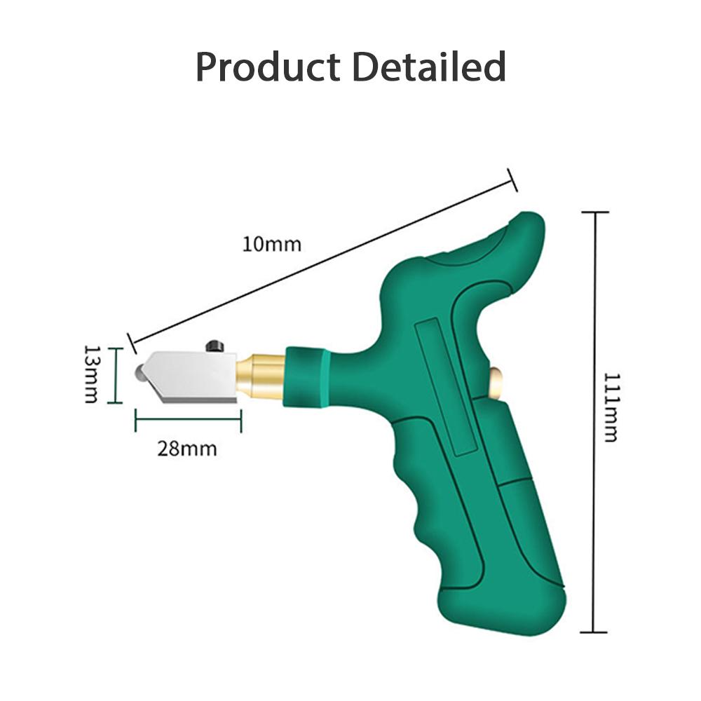 Portable Manual Glass Hand Held Cutter Ceramic Tile Glass Cutter Glass Cut with 2 H Eads