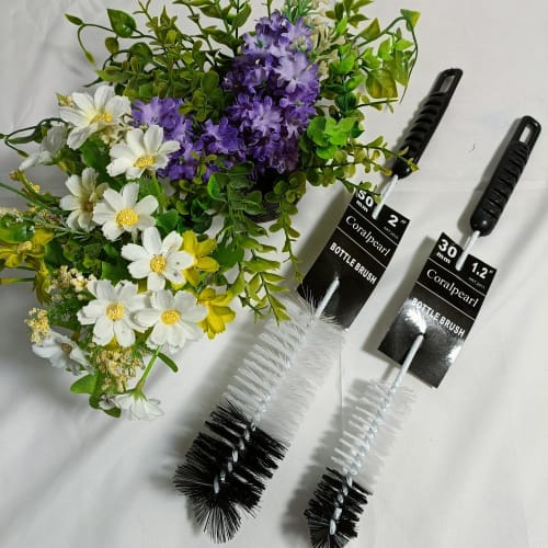Coralpearl Bottle Cleaning Brush, Long Handle, Slim, Utility Bottle Cleaning Brush Set, Small and Large Bottle Cleaning Brushes, Flexible Wire Cleaner