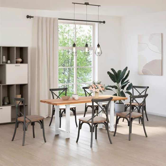 VidaXL Dining Table Legs White 2 Pieces 60 X (72-73) Cm Steel 4013305
