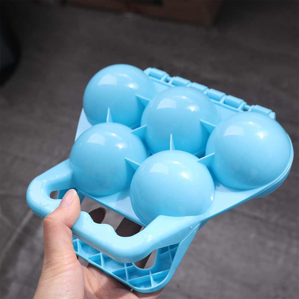 Plastics Snowball Maker Clip Anti-slip Handle Double ball Snow Ball Mold Tool Portable Durable Winter Fight Clip Toy
