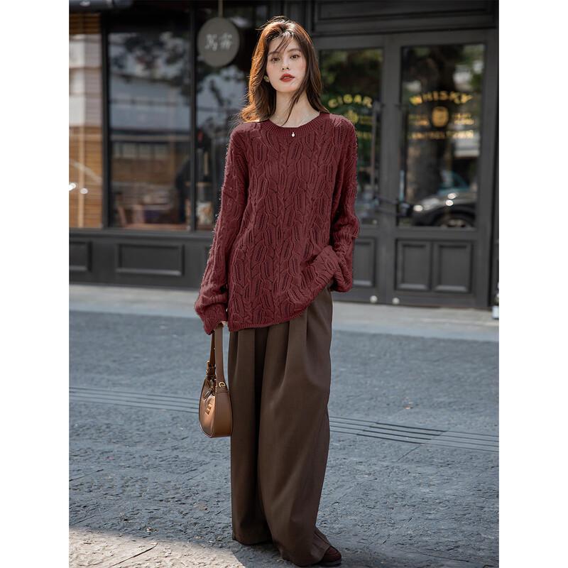 Mokana Women's Elegant Long Sleeve Knitted Sweater