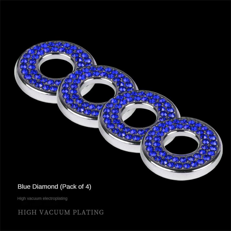 4X For Mercedes Benz E C GLC Class Lift Bolt Sparkle Pull Rod Bling Car Door Lock Pin Ring Cover Crystal