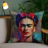 F-Fridas Painting Art Pillow Case Anti-Dustmite Pillowcase Invisible Zipper Silky Short Plush Sofa Cushion Cover