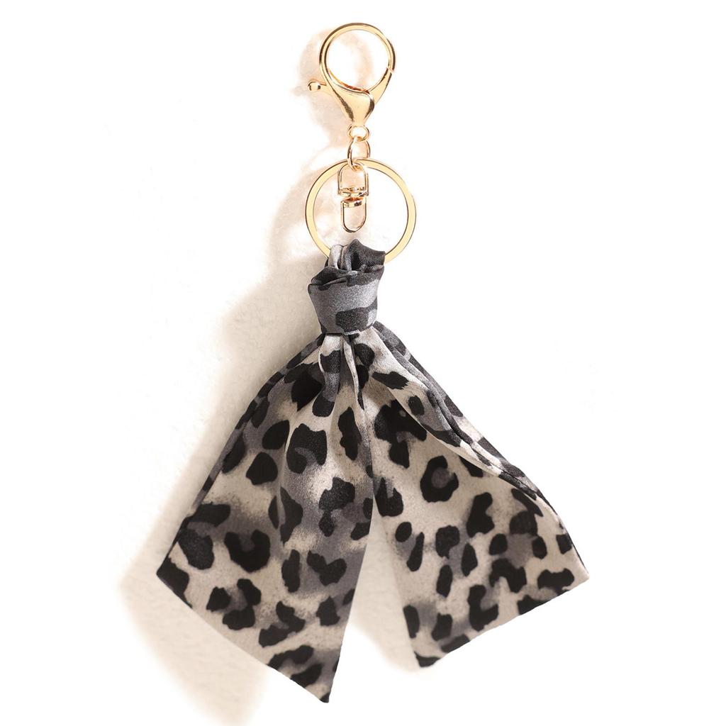 Leopard Print Fabric Keychain Bag Accessory Ornament