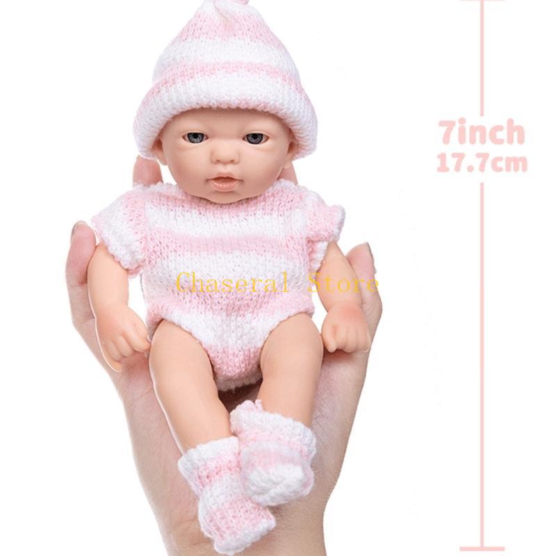 E7Ce 7In Collectible Doll Interactive Reborns Toy Washable Baby Doll New Parent Gifting Dolls Toddler Cuddle Educational Toy