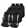 Universal Car and Minivan Seat Cover with Exclusive Waistline Design Fabric Cushion