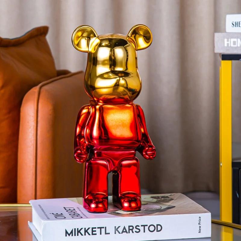 

Ніжні фігурки ведмедиків Розкішна кераміка Статуя агресивного ведмедя Каваї мультяшні скульптури ведмедиків Настільна прикраса Домашні аксесуари 20cm