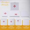 4 Pack Altar Supplies Linen Corporal for Churches Set(Pall,Corporal,Purificator,Towel),White Linen Altar Cloth Red Cross Embroidery,Mass Kit Catholic