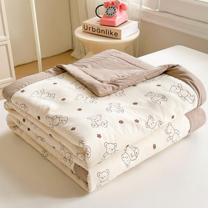 

Летнее одеяло из хлопка Синьцзян - Легкое, Машинная стирка, Чистый стиранный хлопок для общежития или односпальной кровати 180x200cm Double