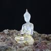 Imitation Sitting Buddha Statue Transparent Mini Buddhism Ornament  Living Room