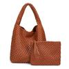 New Large-capacity Mother and Child Bag Fashion Trend Armpit Bag Simple Pure Woven Women's Bag