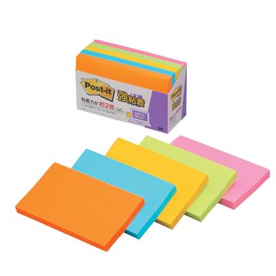 Notes Strong Adhesive Notes Neon Color 75 X 127 Mm 90 Sheets X 5 Books Post-It 655-5SSAN
