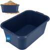 Rechteckiger Gartenbaucontainer Mörtelbehälter 45 L Marineblau