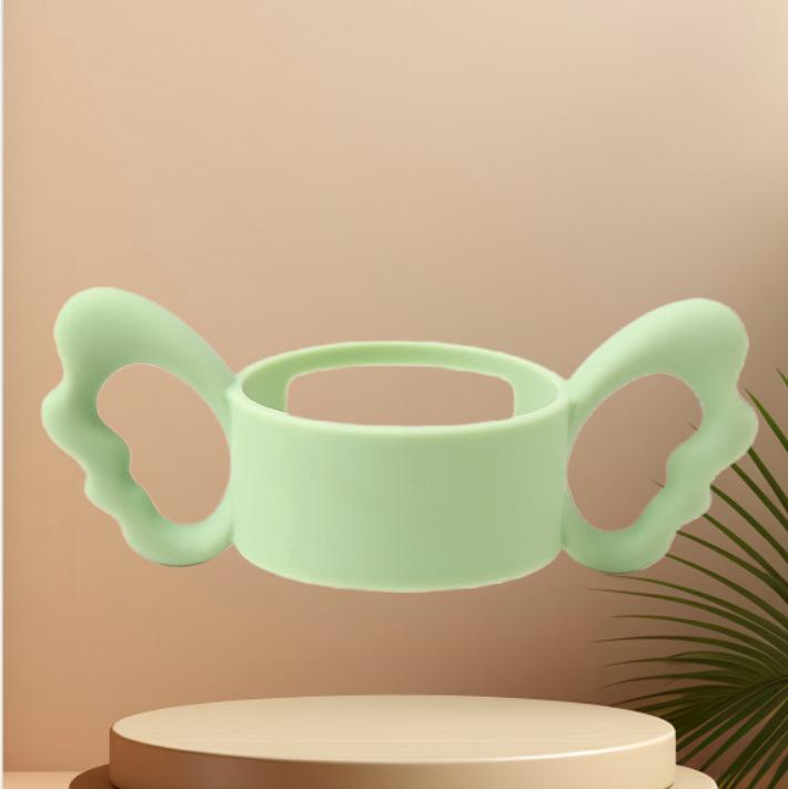 6cm Diameter Angle Wing Silicone Handle Elastic for Baby Bottle Soft Material Anti-drop Safe To Bite Milk Bottle Accessories
