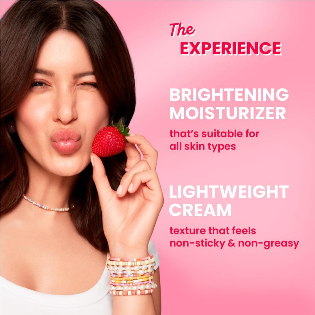 Dot & Key Strawberry Brightening Moisturizer 80g | Lightweight Hydrating Face Cream for Radiant Skin
