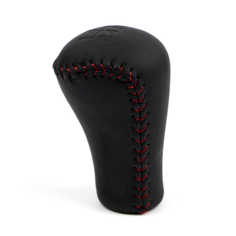 Car Interior Gear Shift Knob for Toyota Manual Handle Lever Stick Shifter Leather with Black / Red Stitch