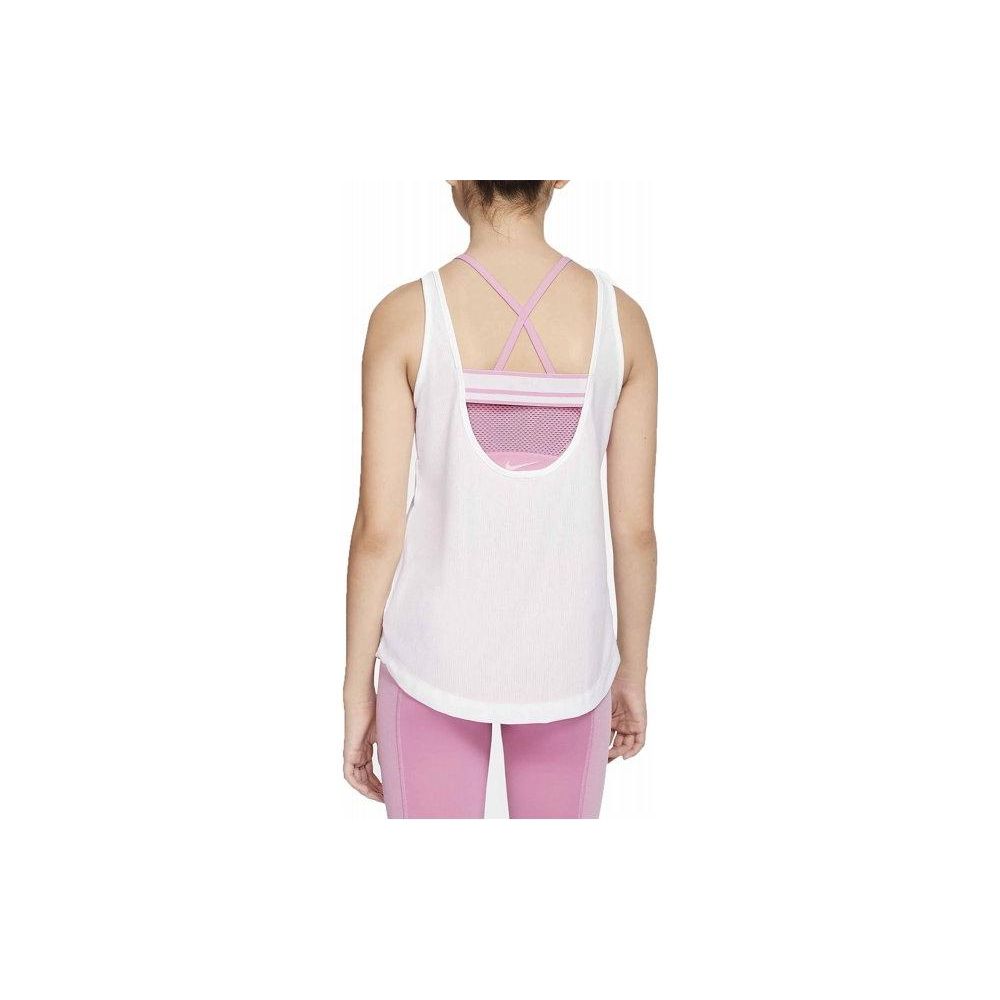 Nike Kids Letter Print Round Neck Sleeveless Vest Kids Tops White CJ7669-101