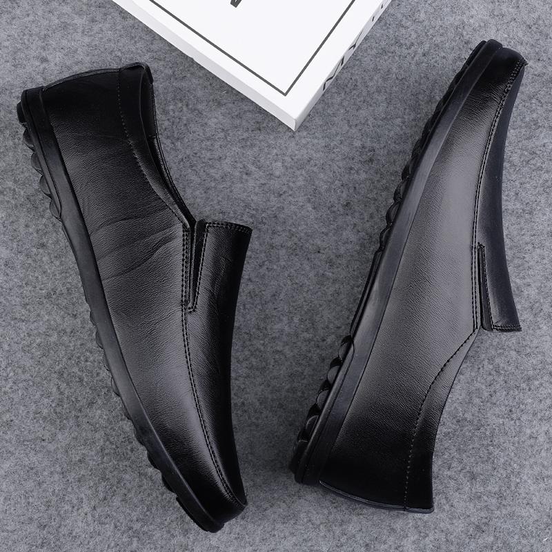 Golden Sapling Classics Mens Soft Leather Moccasins Black Loafers Male Business Leisure Boat Shoes Outdoor Daily Walking Shoe
