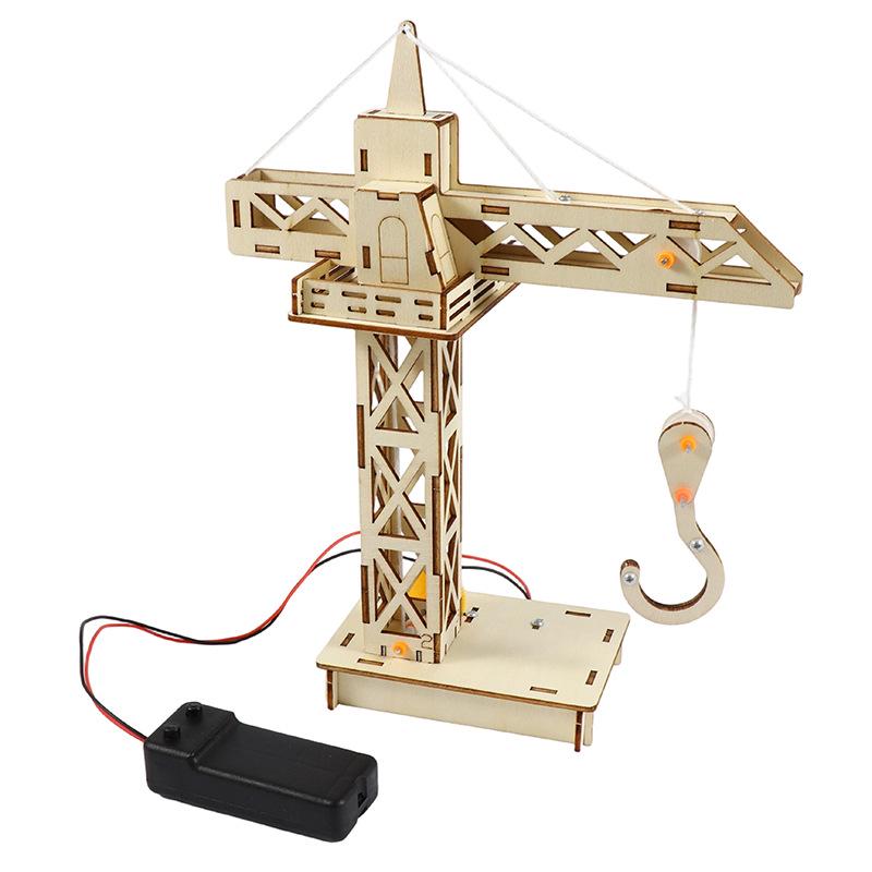 Miniature DIY Tower Crane Model Kit for Science Experiments