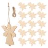 20Pcs Blank Wooden Angel Ornaments for DIY Projects Christmas Wedding Birthday Decorations 10.5x9cm Wood Ornaments