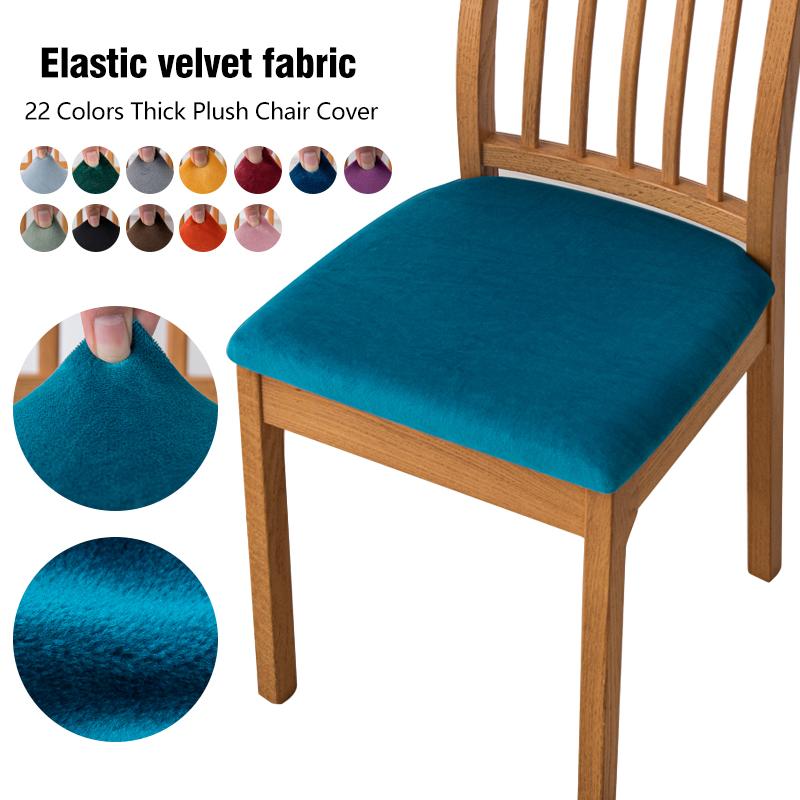 Yto Household Items Unisex Velvet Chair Seat Covers Stretch Seat Cushion Covers Washable Chair Slipcover For Dining Room El, Ceremony, Banquet,Party