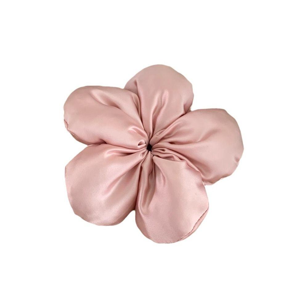 Cloth Flower Scrunchies Flower Shape Exaggerated Hair Ring Large Satin Hair Scrunchies  Lady