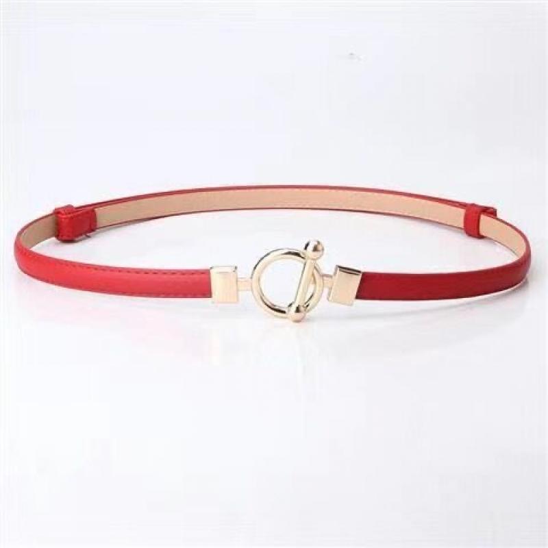 1 PCS Adjustable No Hole Matte Buckle Women Belt Slim PU Leather Strap For Dresses Shirts Black Waistband Fashion Accessory