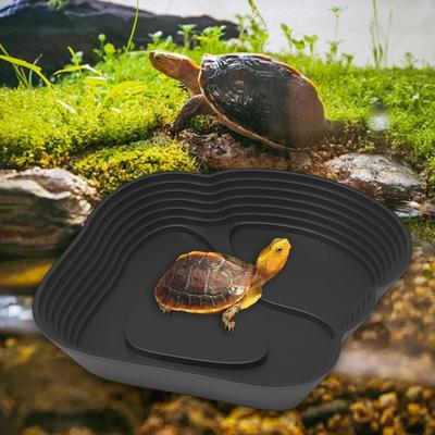 Reptile Water Bowl Feeding Dish Decorations Turtle Pool for Tortoises Terrapins