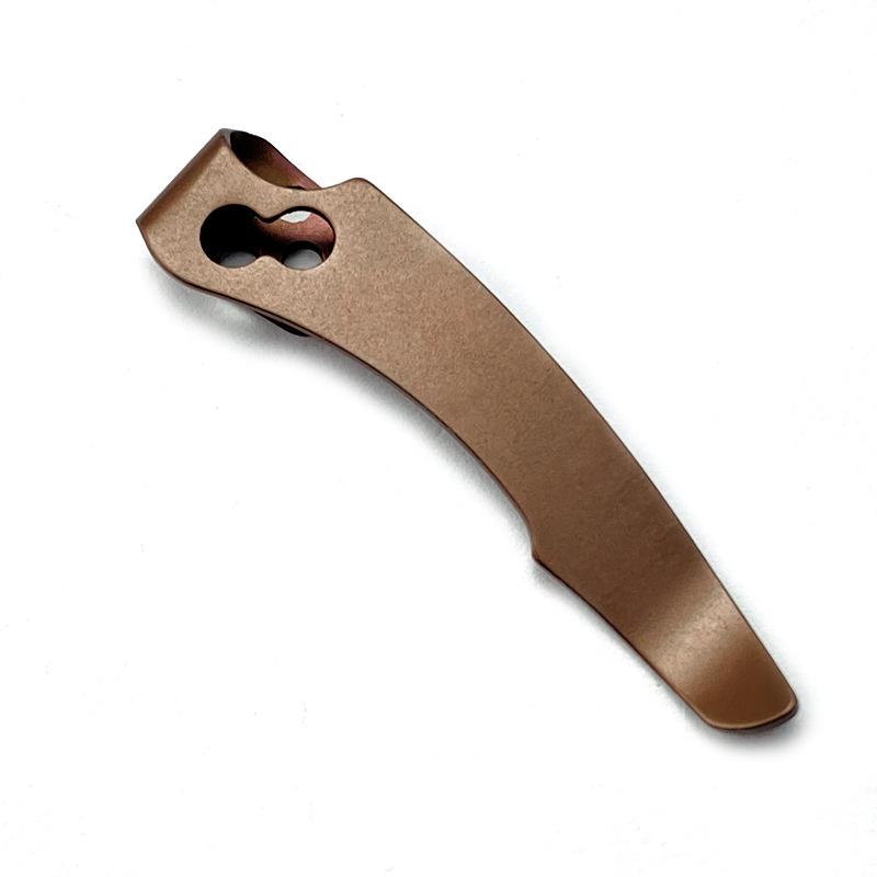 1piece Titanium Alloy Back Clip Folding Knife Pocket Back Clamps For Cld Steel Recn1 Folding Knife DIY Parts Accessories