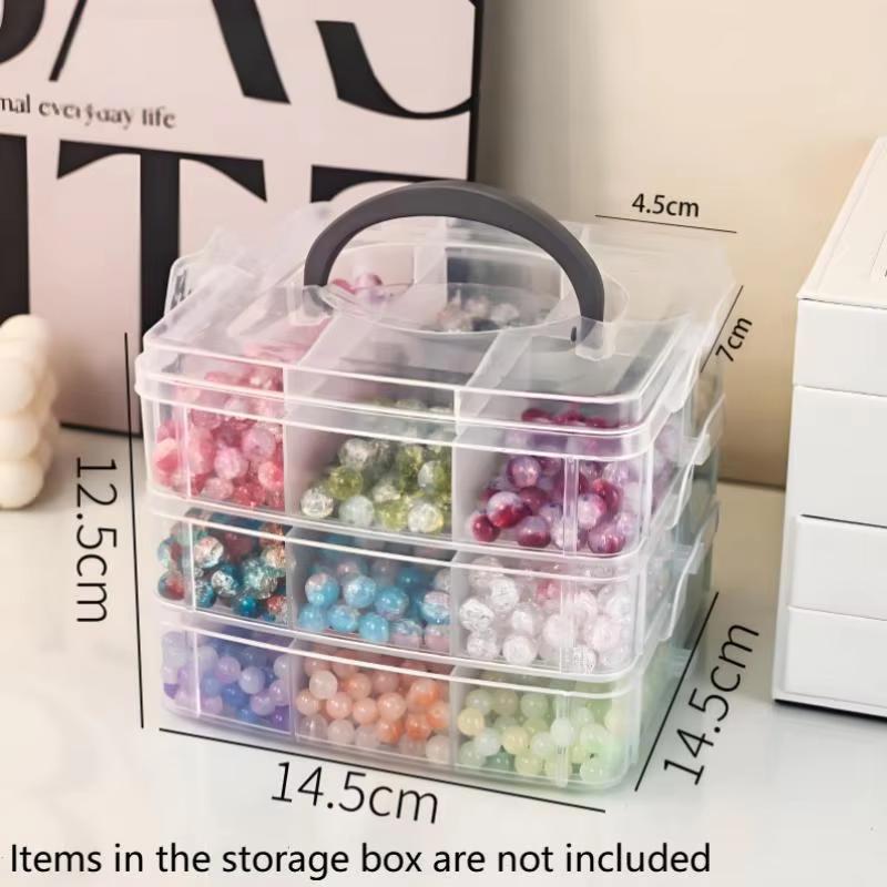 Transparent Adjustable Stackable Compartment Slot Plastic Storage Box For Organizing Toys Jewelry