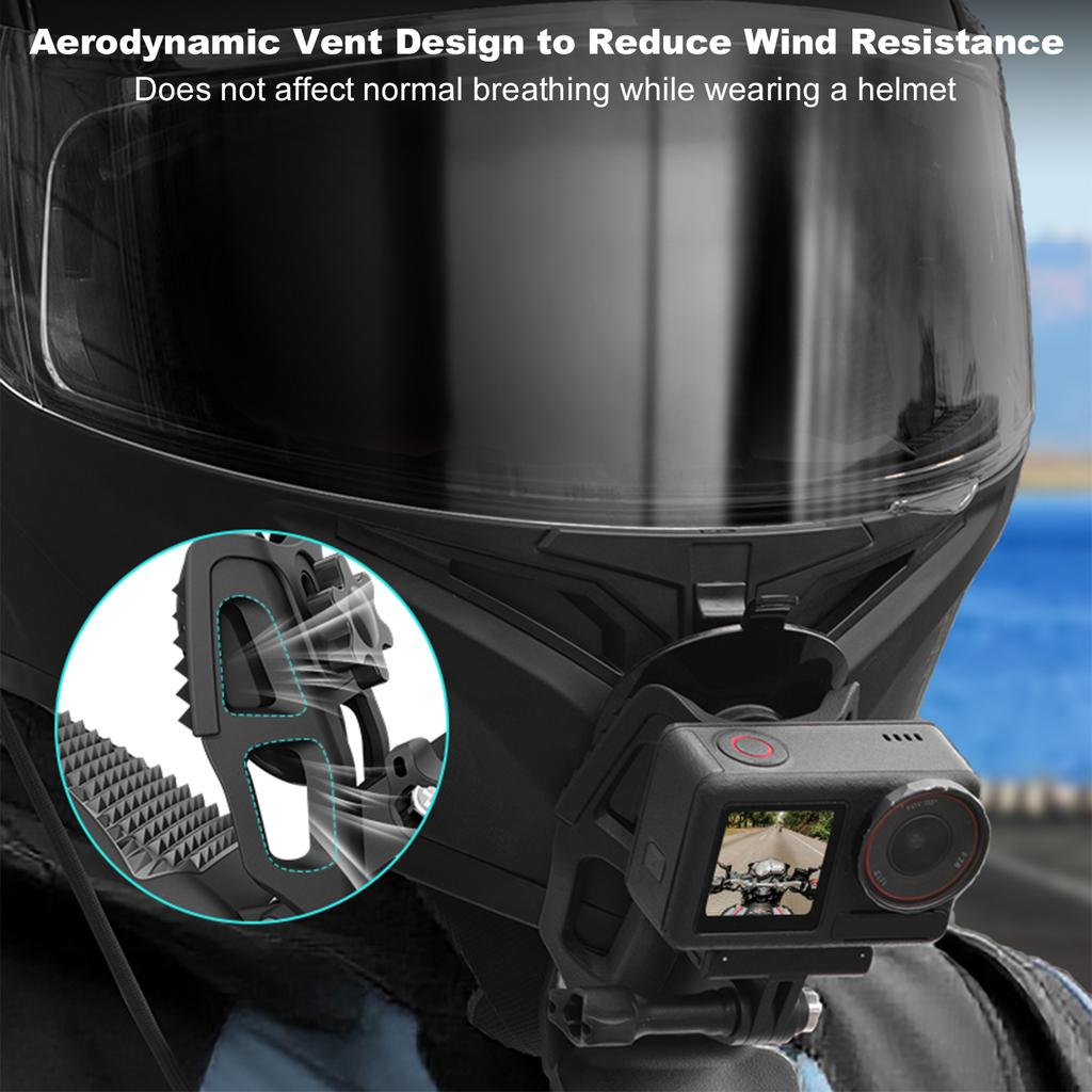 Uchwyt na podbródek kasku motocyklowego Klips do DJI Action 5Pro Uchwyt na podbródek kasku motocyklowego dla akcesoriów GoPro Hero