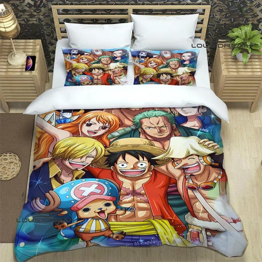 3D cartoon One P-Piece Σετ κρεβατιού εκλεκτά προμήθειες κρεβατιού σετ παπλωματοθήκη παπλώματος κρεβατιού σετ κρεβατιού πολυτελές δώρο γενεθλίων