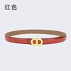Ladies Belt Letter Alloy Buckle Simple Decorative Belt Leather Student Daily Casual Wear