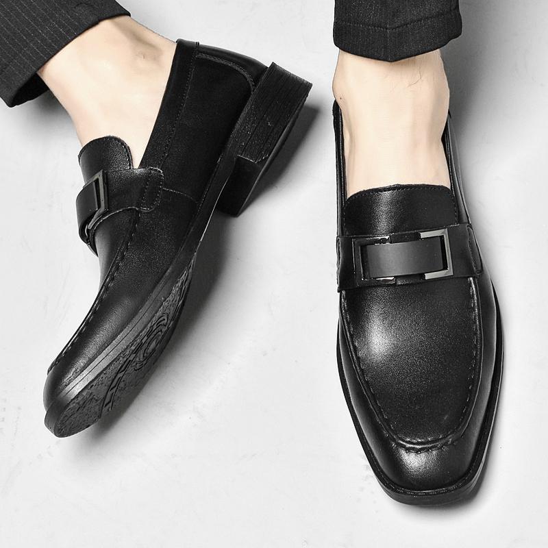 Fashion Quality Lightweight Daily Office Mens Shoes Brand Comfortable Business Party Wedding Leather Shoes Non Slip Sole Driving Loafers