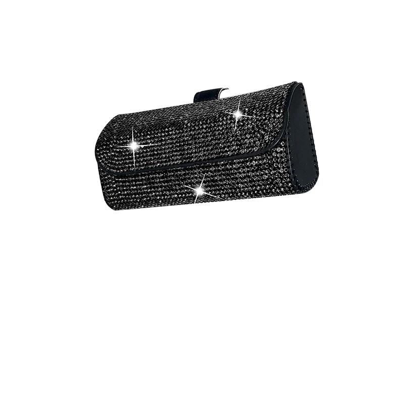 Kristall Auto Sonnenbrillenhalter Etui Getränkehalter Auto Sonnenbrillenbox Clip Strass Auto Bling Zubehör für Damen