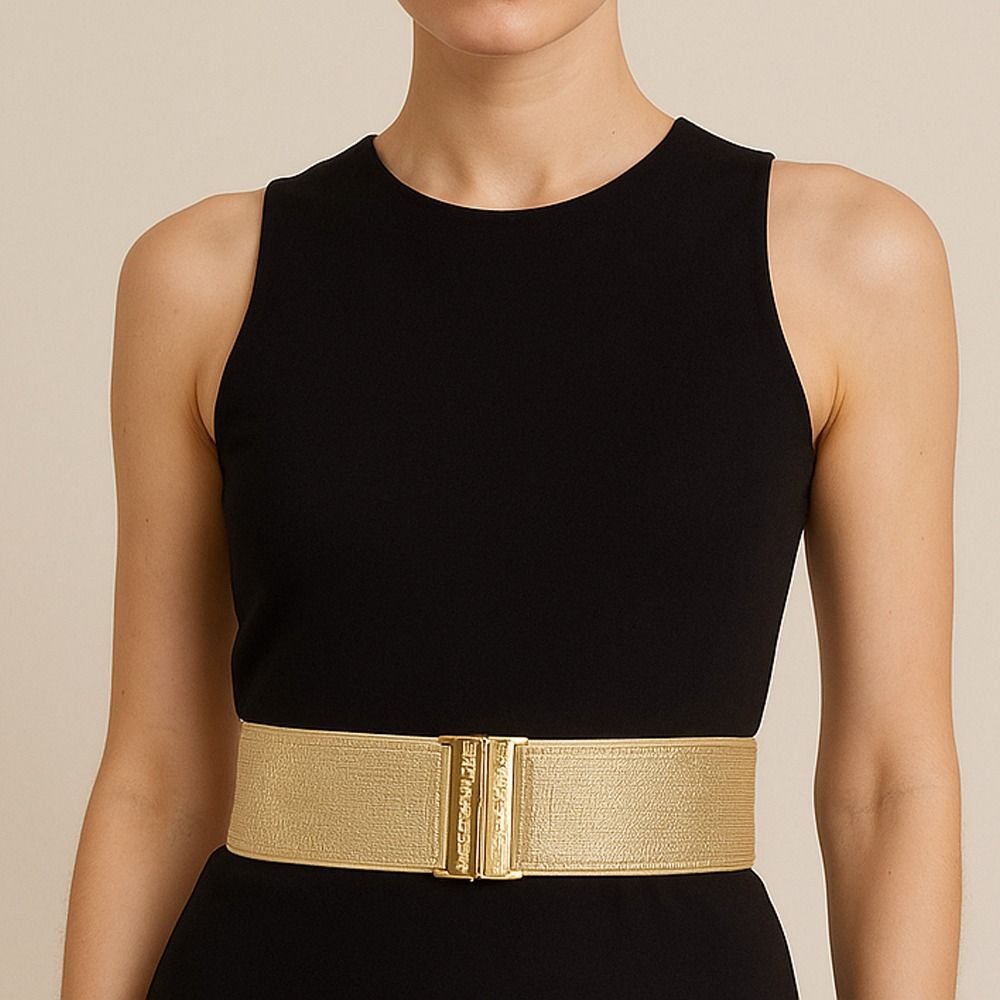 Trendy Brand Wide Corset Belt Luxury Design Stretch Cummerbunds Elastic Waistbands  For Woman