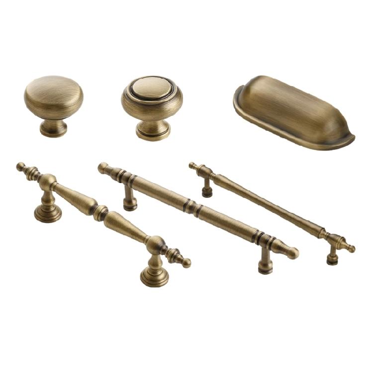 Oxidation Resistant Solid Brass Handles Comfortable Grip Drawer Pull Simple Installation for Cabinets Drawers Cupboards