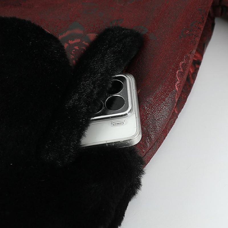 Winter Women's Thickened Coat Fur Integrated Top Old Lady Clothes Velvet